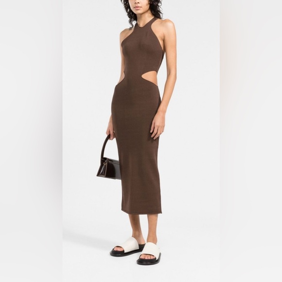There Was One Cut-Out Knitted Midi Dress Size Small Made In Italy EUC - Picture 2 of 13